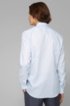 Slim-fit shirt in stain-resistant structured Swiss cotton, Light Blue