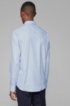 Regular-fit shirt in micro-structured cotton, Light Blue