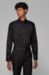 Regular-fit shirt in easy-iron Austrian cotton, Black