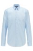 Regular-fit shirt in easy-iron Austrian cotton, Light Blue