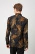 Extra-slim-fit shirt in leaf-print cotton, Patterned