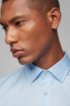 Slim-fit shirt in easy-iron Austrian cotton poplin, Light Blue