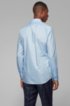 Slim-fit shirt in easy-iron Austrian cotton poplin, Light Blue