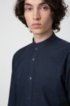 Extra-slim-fit shirt in a neppy cotton blend, Patterned