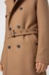 Slim-fit trench coat in wool-blend twill, Beige