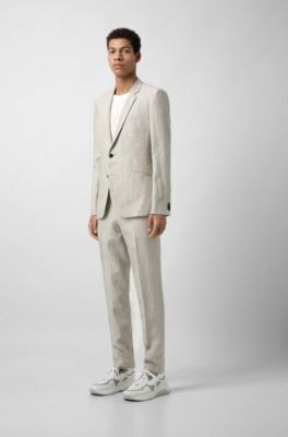 hugo boss tan suit