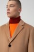 Slim-fit coat in pure cashmere with signature stitching, Beige