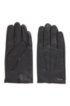 Lined gloves in nappa leather with stitched details, Black