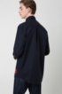 Oversized-fit shirt in cotton with zipped chest pockets, Dark Blue