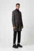 Slim-fit coat with two-tone diagonal structure, Patterned