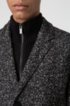 Slim-fit coat with two-tone diagonal structure, Patterned