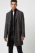 Slim-fit coat with two-tone diagonal structure, Patterned