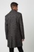 Slim-fit coat with two-tone diagonal structure, Patterned