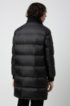 Regular-fit water-repellent jacket with knitted collar, Black