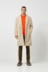Relaxed-fit teddy coat with logo lining, Natural