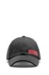 Cotton-gabardine cap with reversed logo, Black