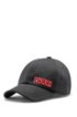 Cotton-gabardine cap with reversed logo, Black
