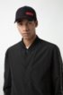 Cotton-gabardine cap with reversed logo, Black