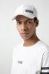 Cotton-gabardine cap with reversed logo, White