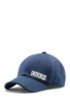 Cotton-gabardine cap with reversed logo, Dark Blue