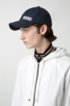 Cotton-gabardine cap with reversed logo, Dark Blue