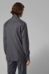 Slim-fit shirt in traceable merino wool, Anthracite