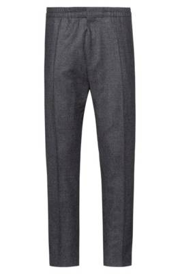 HUGO BOSS EXTRA-SLIM-FIT TROUSERS IN HOUNDSTOOTH WOOL