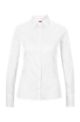Slim-Fit Bluse aus bügelleichter Popeline, Weiß