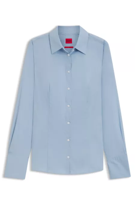 Chemisier Slim Fit en popeline facile à repasser