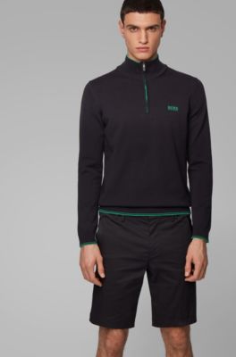 hugo boss zip neck sweater