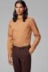 Slim-fit shirt in cotton-rich poplin, Beige