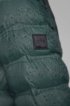 Water-repellent down jacket with detachable hood and sleeves, Green