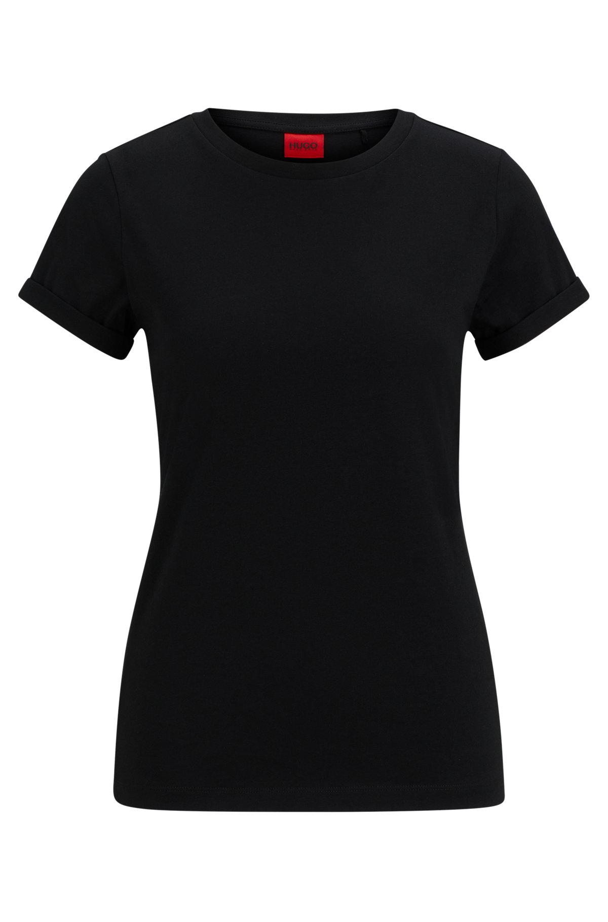 T-shirt en jersey de coton à logo imprimé, Noir