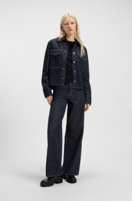 슬림 핏 코튼 티셔츠, 블랙