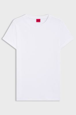 Cotton T-shirt in a slim fit, White