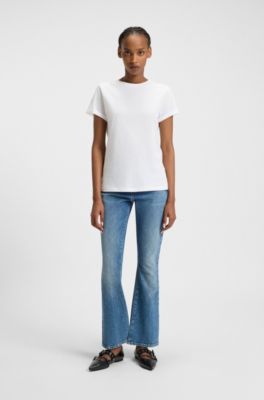 Cotton T-shirt in a slim fit, White