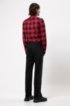 Relaxed-fit double-breasted suit in selvedge stretch wool, Black
