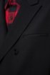 Relaxed-fit double-breasted suit in selvedge stretch wool, Black