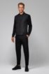 Zip-through sweatshirt with wadded body panel, Black