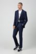 Regular-fit suit in patterned virgin wool, Dark Blue