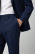 Regular-fit suit in patterned virgin wool, Dark Blue