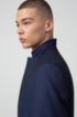 Regular-fit suit in patterned virgin wool, Dark Blue