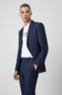 Regular-fit suit in patterned virgin wool, Dark Blue