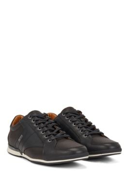 mens black trainers hugo boss