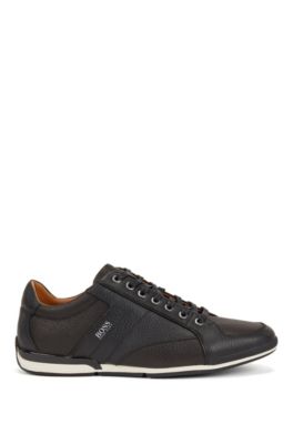 hugo boss saturn leather trainers
