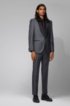 Slim-fit tuxedo in virgin wool with silk trims, Grey