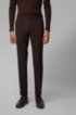 Slim-fit double-breasted suit in stretch virgin wool, Dark Brown