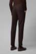 Slim-fit double-breasted suit in stretch virgin wool, Dark Brown