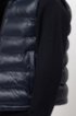 Baffle-quilted gilet with block-effect reversed-logo print, Dark Blue