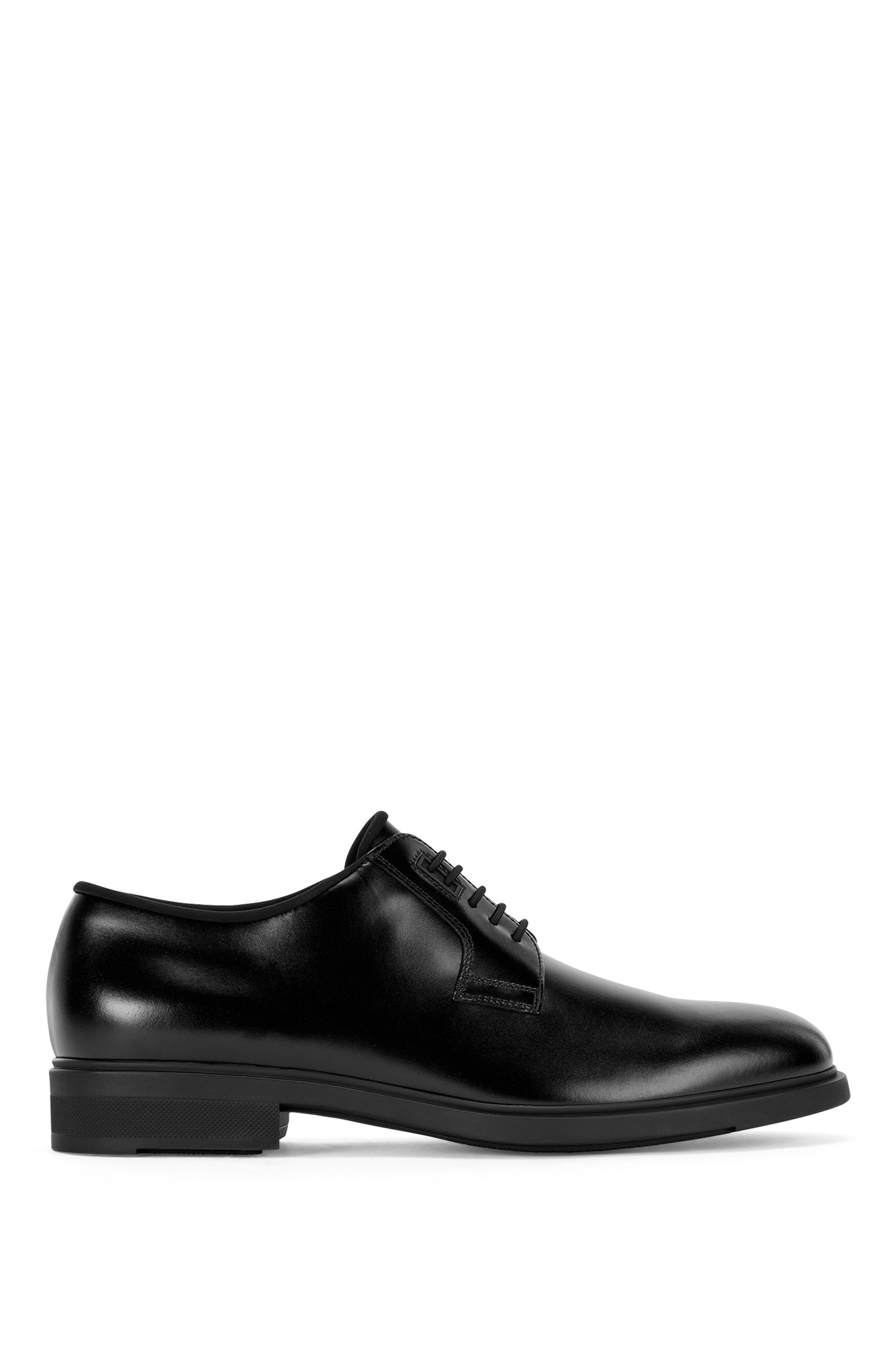 Italian-made leather Derby shoes with Outlast® lining, Black